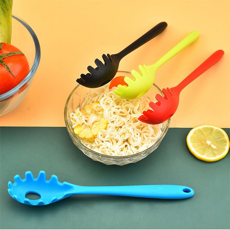 Product Introduction of Long Handle Silicone Noodles Scoop Leaky Spoon Spaghetti Tools Kitchen Accessories Home Sipplies Cooking Tools Gadgets 2