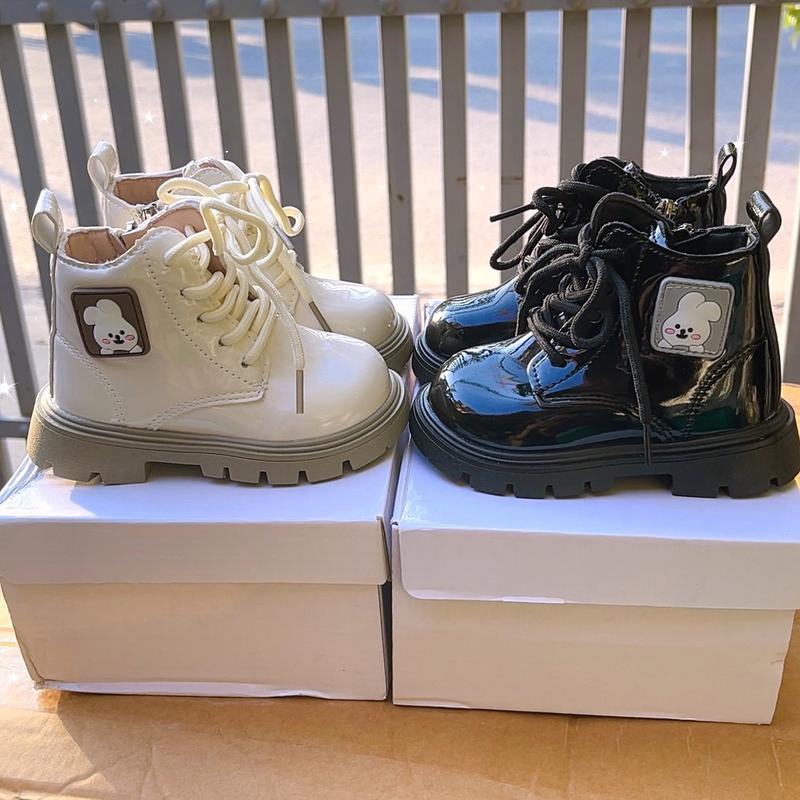 Giày Bốt Thỏ Dành Cho Bé Gái Da Bóng Đế Mềm Êm Chân Từ 1 Đến 6 Tuổi - Mẫu Mới 2024 boot cổ ngắn