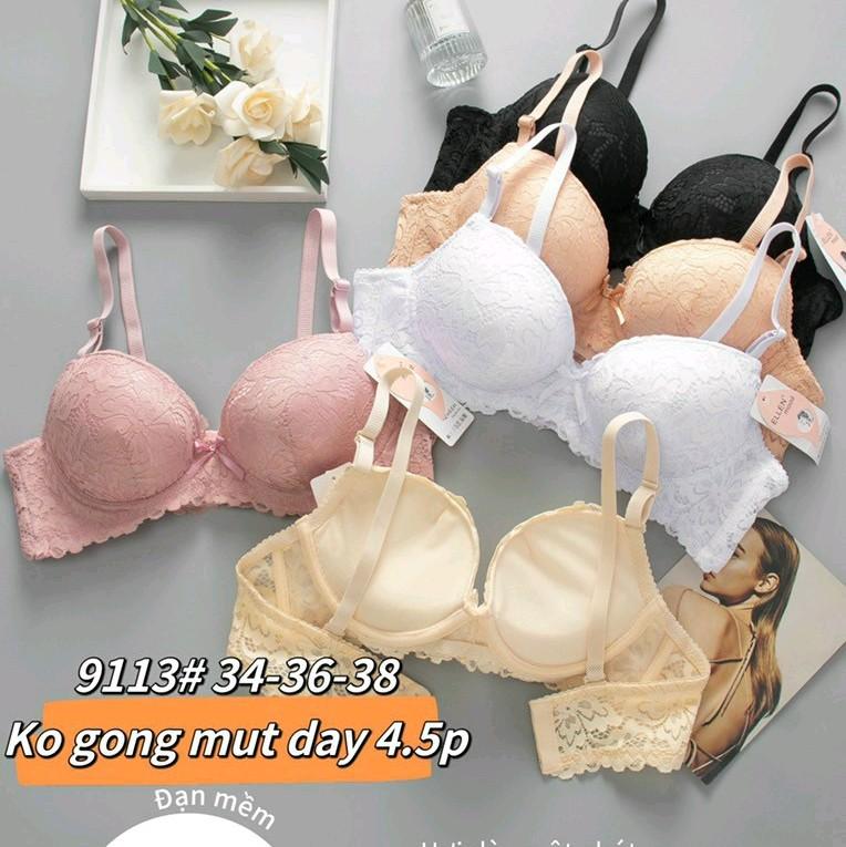 combo 3 áo nâng ko gọng mút dày Cao cấp 9113 Jean Thun Nữ Bra Top 4