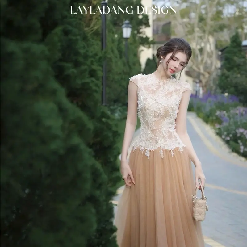ĐẦM REN PHỐI TÙNG KHOÉT LƯNG CC LAYLADANG DESIGN