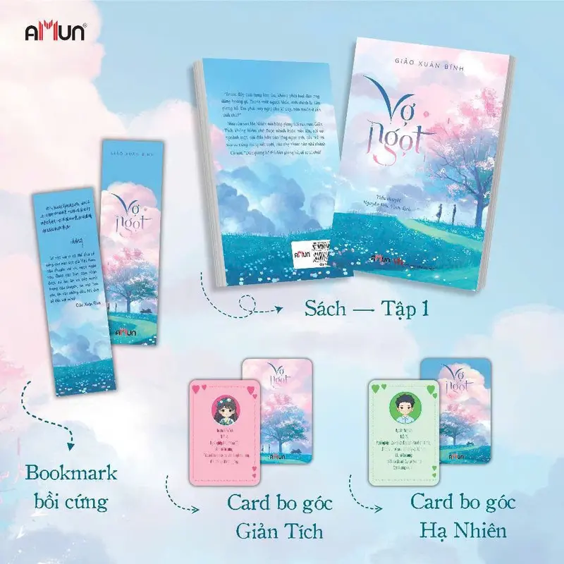 Sách - Vợ ngọt - Full quà Bookmark, postcard , giấy kết hôn - Truyện  ngôn tình - Giảo Xuân Bính 1