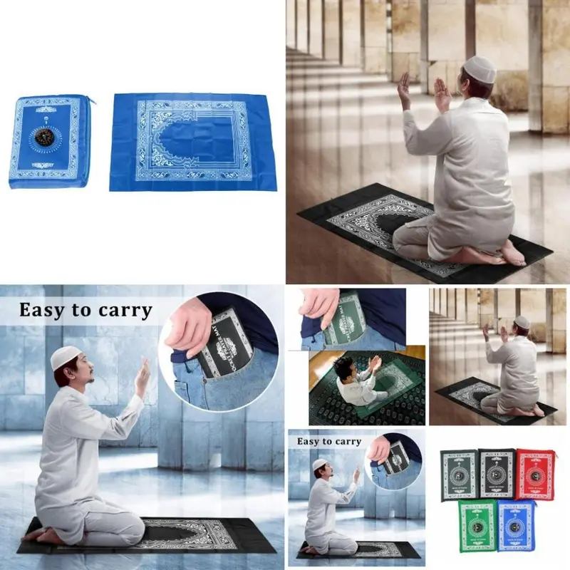 Thảm Cầu Nguyện Hồi Giáo, Thân Thiện Với Du Lịch, Thiết Kế Nhỏ Gọn Và Nhẹ 0