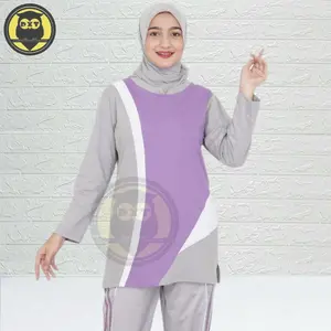 (hanya baju)Baju Olahraga Muslimah / Kaos Olahraga Muslimah / Baju Senam Wanita