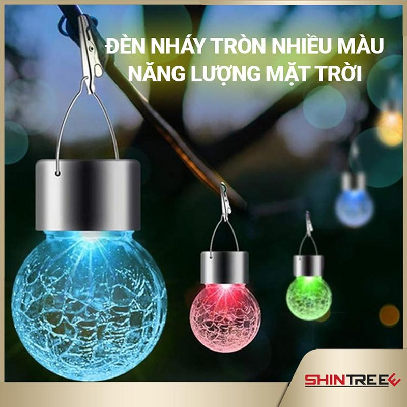 [MUA 2 GIẢM 10% - MUA 3 GIẢM 20%] Bóng Đèn Năng Lượng Mặt Trời Hình Tròn