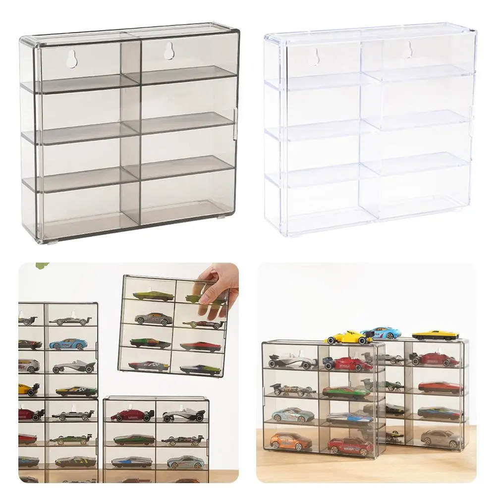 Giá Chân Đế Trưng Bày Mô Hình Ô Tô Đồ Chơi, 8 Ngăn, Hộp Đựng Hình 1: 64, Hộp Sắp Xếp Có Thể Xếp Chồng, Hộp Bán Chạy, G0L1