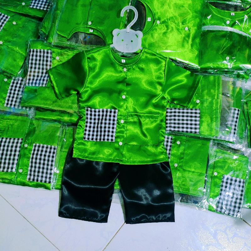 Bộ Quần Áo Bà Ba Túi Caro Size 7kg - 35kg Bé Gái và Bé Trai - Chất Vải Phi Mềm Mát Cho Bé