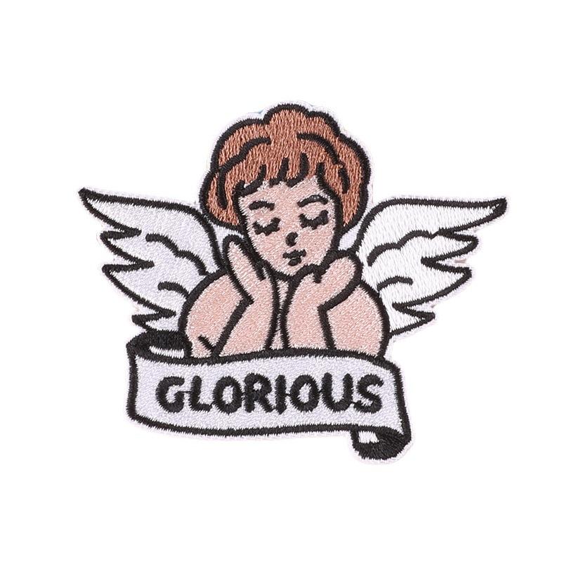 Original Embroidery Stickers Computer Emboridery Label Angel Cloth Label DIY Patch Clothing Accessories Patch DIY Iron on Patches for Clothing Thermoadhesive Patches Sticker 4