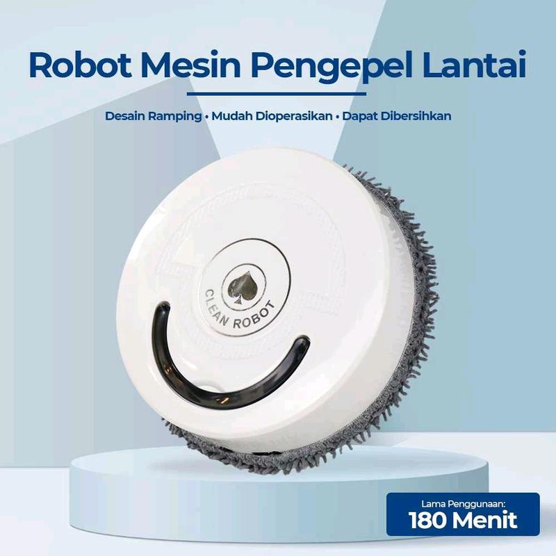 CLEAM Clean Robot Intellegen Mopping Robot Mesin Pengepel Lantai - TDJ-08 - PLRT (Varian:Putih- Kode: 7RHR88WH ) Pembersih Kabel 0