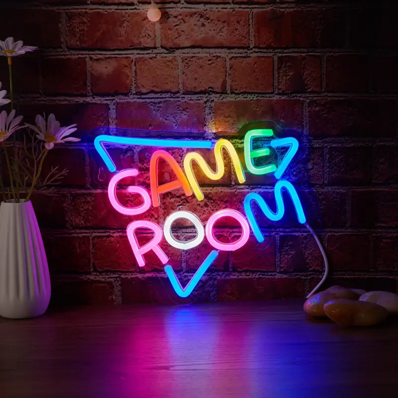 Game Room Pattern LED Neon Light, Creative USB-powered Wall Decor Light, Decorative Light for Home Party Festival, Pride Month Gift 4
