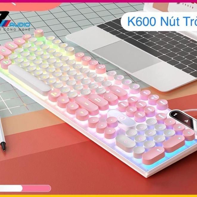 Bàn Phím Giả Cơ K600 Nút Tròn Led Xuyên Chữ Dùng Cho Máy Tính Laptop Chuyên Game Làm Việc Văn Phòng Giá  Rẻ Chất Lượng Bảo Hành 12 Tháng