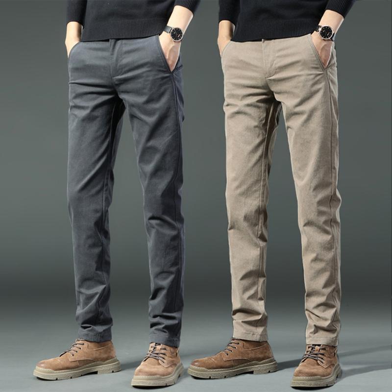 Quần dài Kaki nam ống suông Form slim - vải kaki cotton co giãn thấm hút mồ hôi Menswear