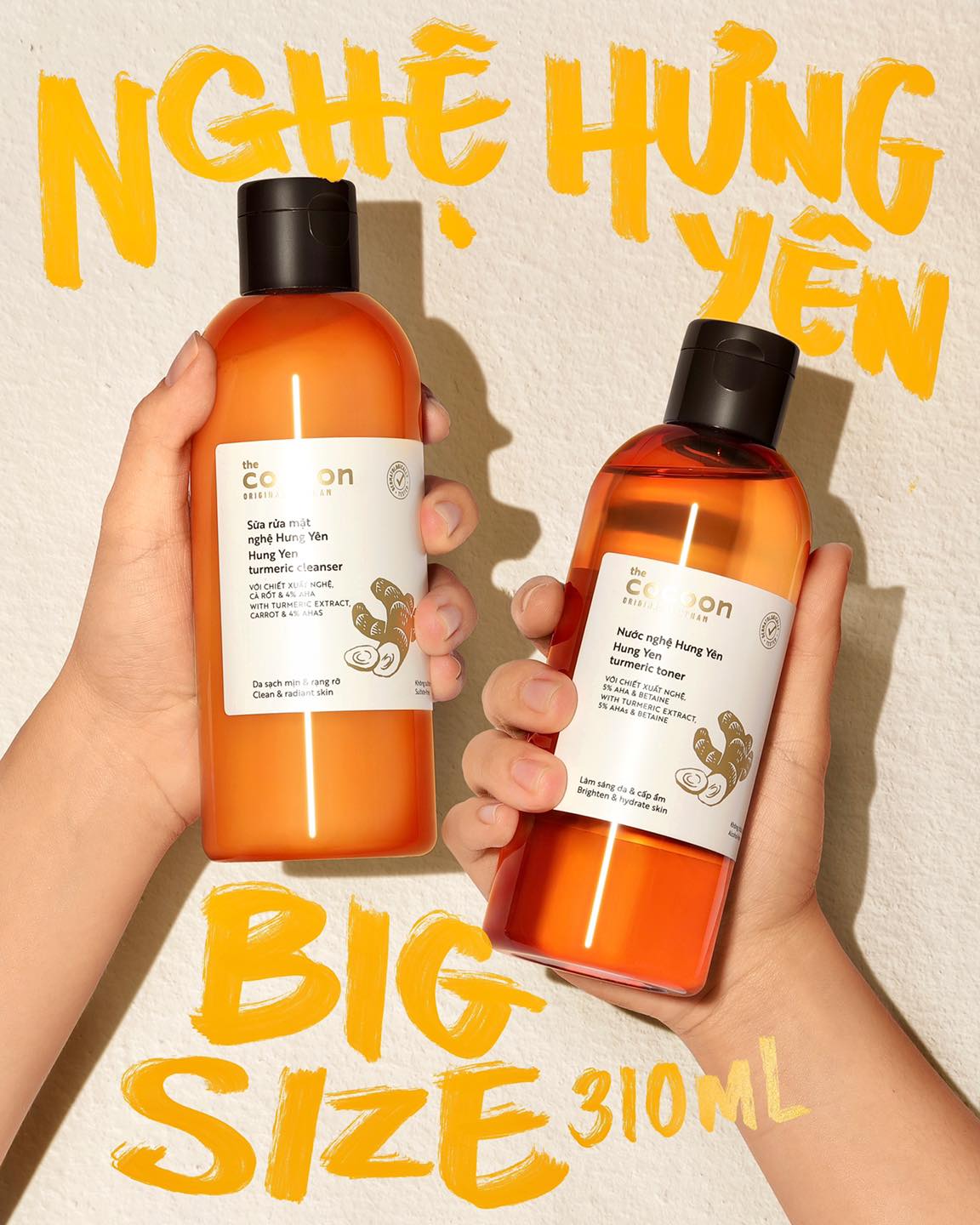 Hình ảnh Bigsize - Nước nghệ Hưng Yên (toner) Cocoon làm sáng da & cấp ẩm 310ml 4