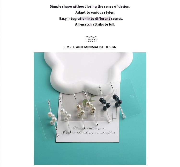 Product Introduction of Pearl Easy to Wear Fashion U-Clips Women's Pearl Brooch Simple Fashion Clothing Pearl Clip 1