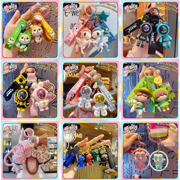 Móc Khóa Đẹp Cute hình thú hoạt hình dễ thương phụ kiện Túi Xách -Minkey