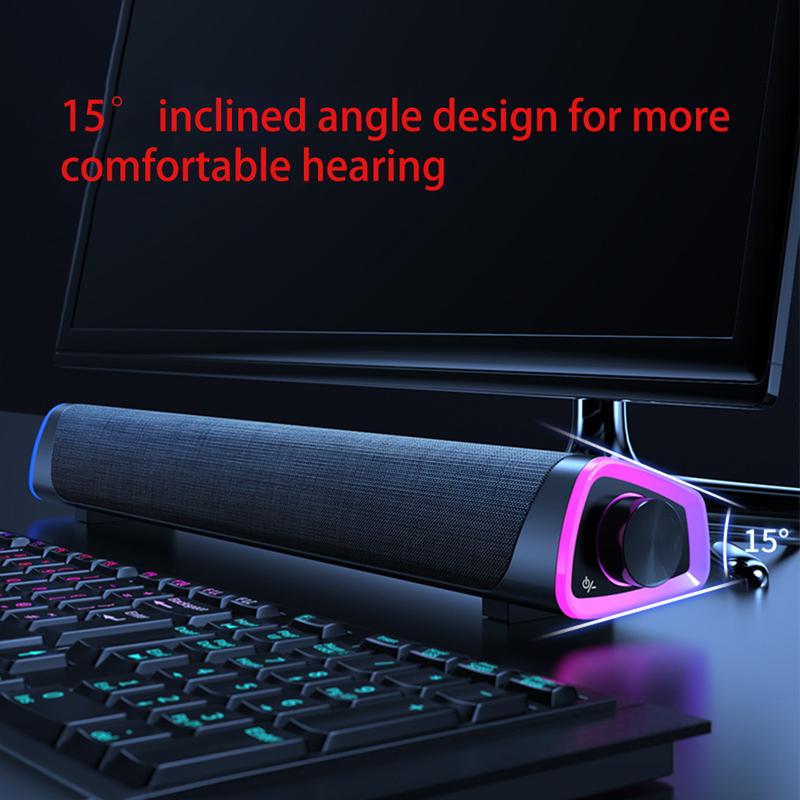 Loa Soundbar Vòm 3D 5.0, Loa Máy Tính Có Dây, Loa Siêu Trầm Âm Thanh Nổi Cho Máy Tính Xách Tay, PC, Rạp Hát, TV, Aux, 3.5Mm