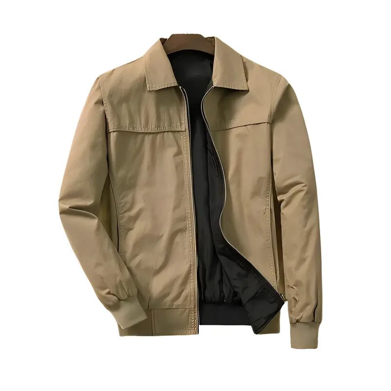 Jaket Semi Formal Pria Cream Hijau Army Casual Katun Lembut Kotak Panjang Tebal Waterproof - Outdoor, Distro, Basic 0