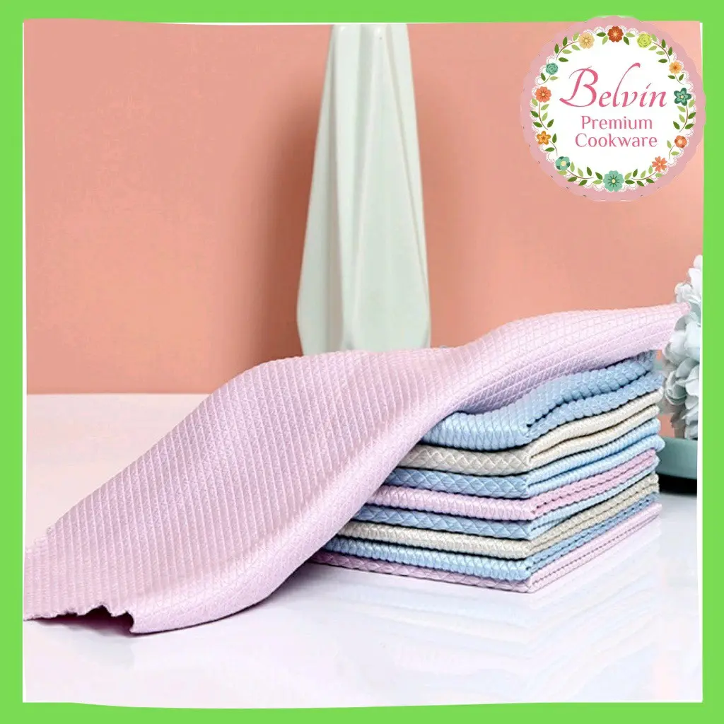 Kain lap microfiber serbet micro mikro super fiber dapur serbaguna rumah tangga kitchen halus import