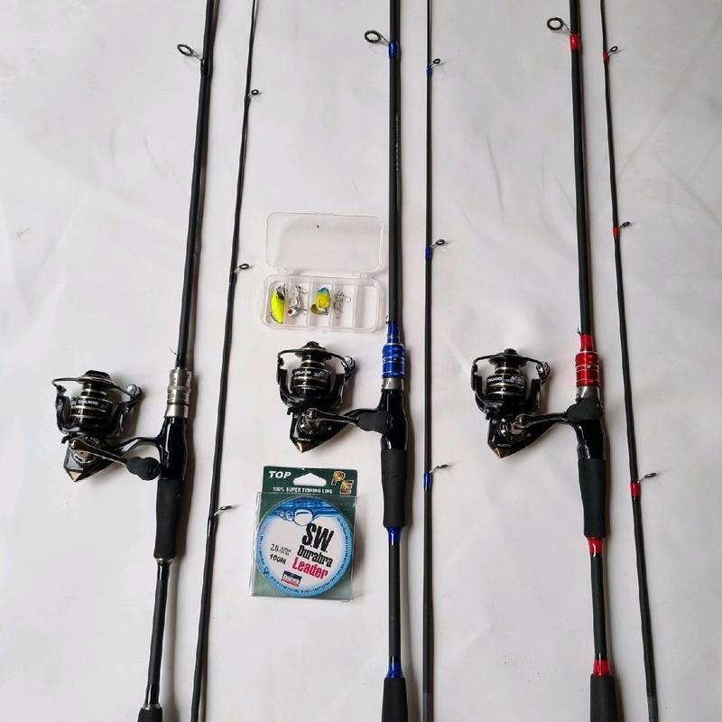 Combo bộ cân lure daiwa máy đứng ac2000 . cần 1m65 1m8 2m1 Bắt Cá Đi Câu Fishing