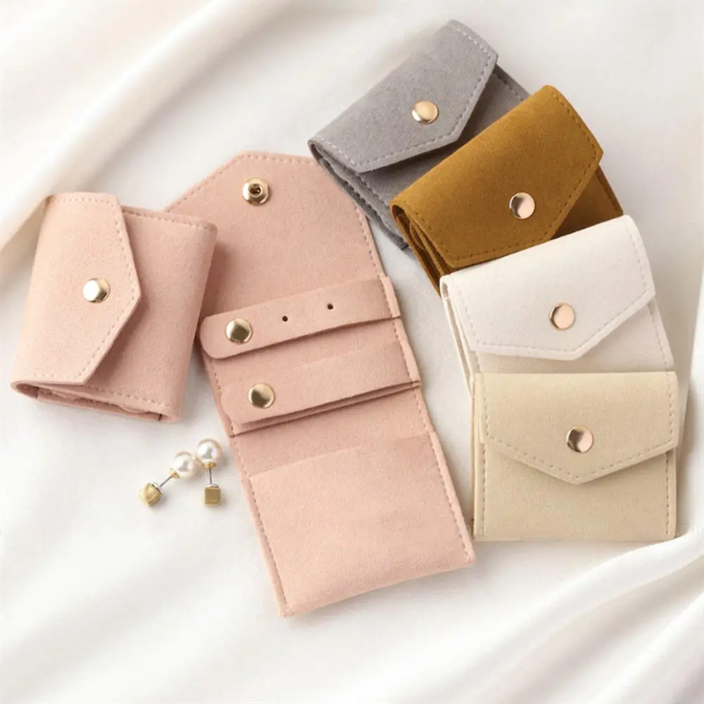 Soft Interior Jewelry Organizer Protective Portable Compact Roll Up Jewelry Bag Velvet Travel Jewelry Case for Travel Accessory Gift Idea Jewelry