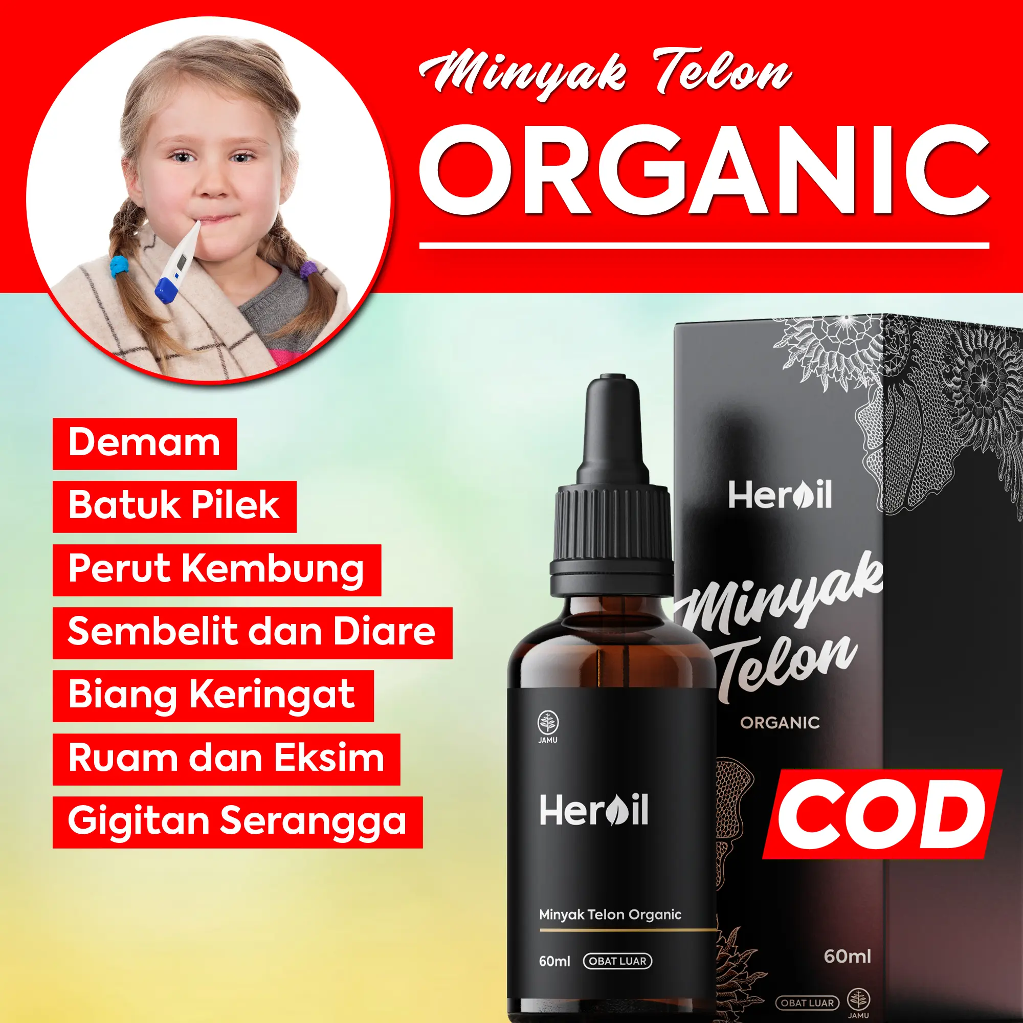 Minyak telon organic HEROIL