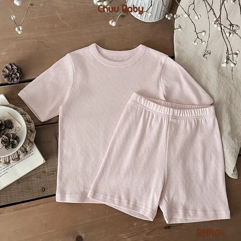 BMN04 Bộ Quần Áo Cộc Basic Chất Cotton Thuần Thoáng Khí Cho Bé Trai và Bé Gái QCCC 6