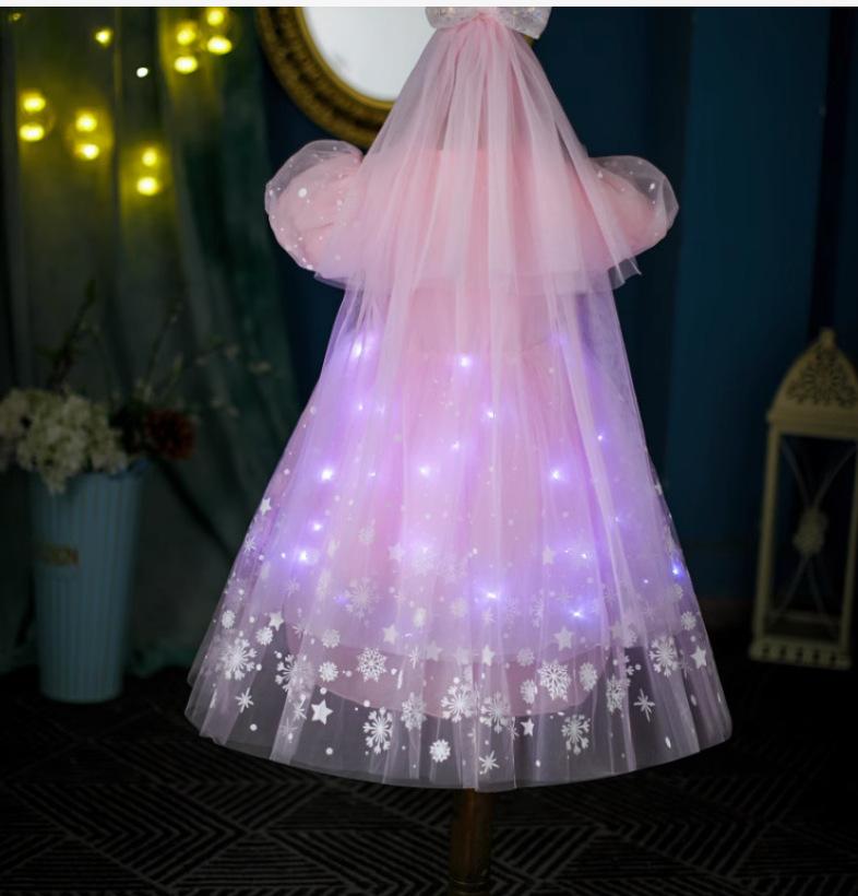 Product Introduction of Frozen Princess Dress Girls' Dress Children's Luminous Aisha Dress Lolita Dress Summer New 13