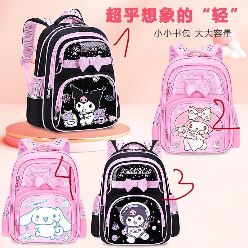 Balo Cho Bé Đi Học Siêu Đẹp Cặp Sách Học Sinh Tiểu Học Chống Thấm Nước Siêu Nhẹ Kuromi Melody