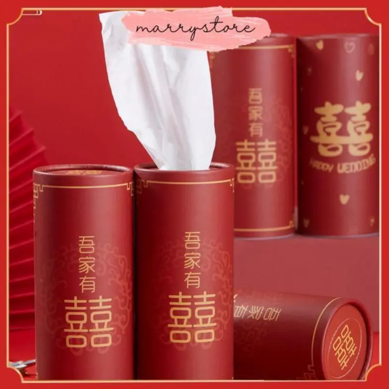 Hộp Giấy Ăn Chữ Hỷ 3 Lớp Siêu Mịn Siêu Dai Dùng Trong Tiệc Cưới, Ăn Hỏi, Đám Cưới