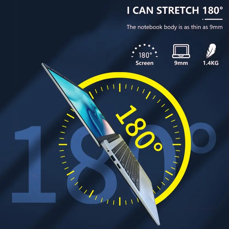 AMOLI  [2024 Baru] Laptop baru asli 15,6‘’ Layar IPS HD intel J4015 RAM 8GB + SSD 256GB lengkap Instal WINDOWS 11 +Office secara gratis Menduku Murah dan portabel laptop 6