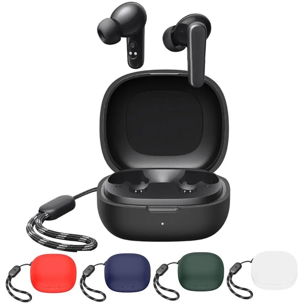 Silicone Headphone Protective Case New Shockproof Dustproof Wireless Earphone Shell Soild Color Washable Charging Box Sleeve for Anker Soundcore R50i Portable