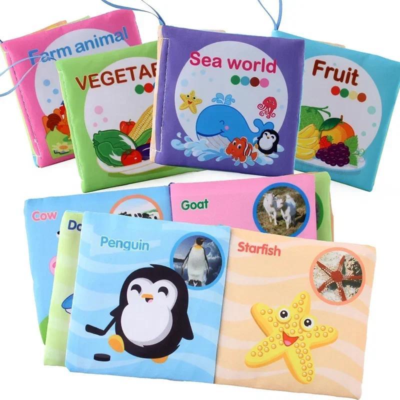 Product Introduction of Newborn Baby Cloth Books Learning Educational Toys Baby Soft Cloth Book Clothing Book Touch Ringing Cognition Toy 2