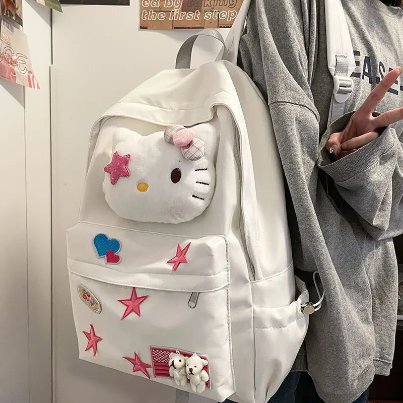 Ba Lô Kitty, Y2g Tự Làm, Dễ Thương Và Vui Nhộn, Phong Cách Cô Gái Mềm Mại, Thích Hợp Cho Học Sinh, Túi Đi Học, Cô Gái Nóng Bỏng XINGX, Chính Hãng 4