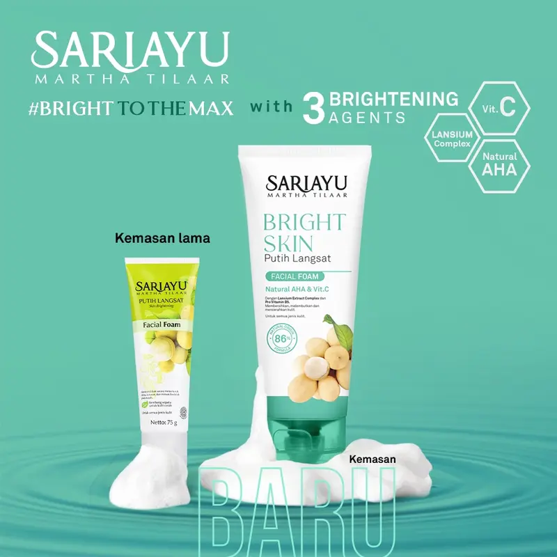 Sariayu Bright Skin Putih Langsat Facial Foam 75 ml 4