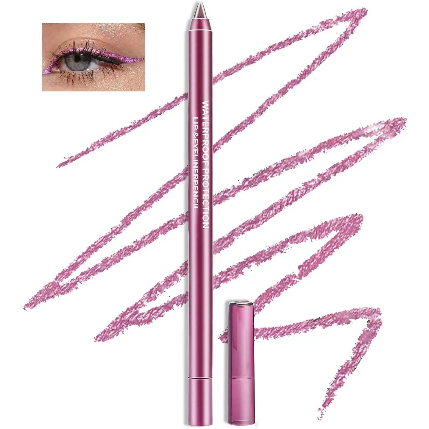 Colorful Gel Eyeliner Pencil, Waterproof Eyeliner Pen, Matte Metallic Eyeliner Set for Women, Cream Eye Shadow Pencil for Colored Eye Makeup