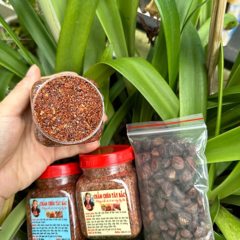 [MUA 1 TẶNG 1] COMBO 3 lọ gia vị chẳm chéo Tây Bắc Tặng 100gr Hạt Dổi ( 300 hạt ) 150k ( 2 lọ ướt (200gr) và 1 lọ khô (140gr) tự nhiên không đường Cay