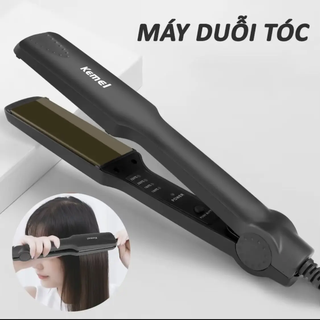 Máy Là Tóc Duỗi Tóc 4 Nấc Nhiệt Bản PRO Size To- Máy Tạo Kiểu Tóc 12 tháng dập
