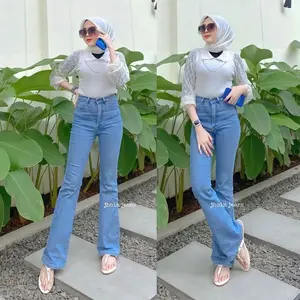 Highwaist Cutbray Jeans Wanita Bawahan Celana Panjang Cewek Dewasa