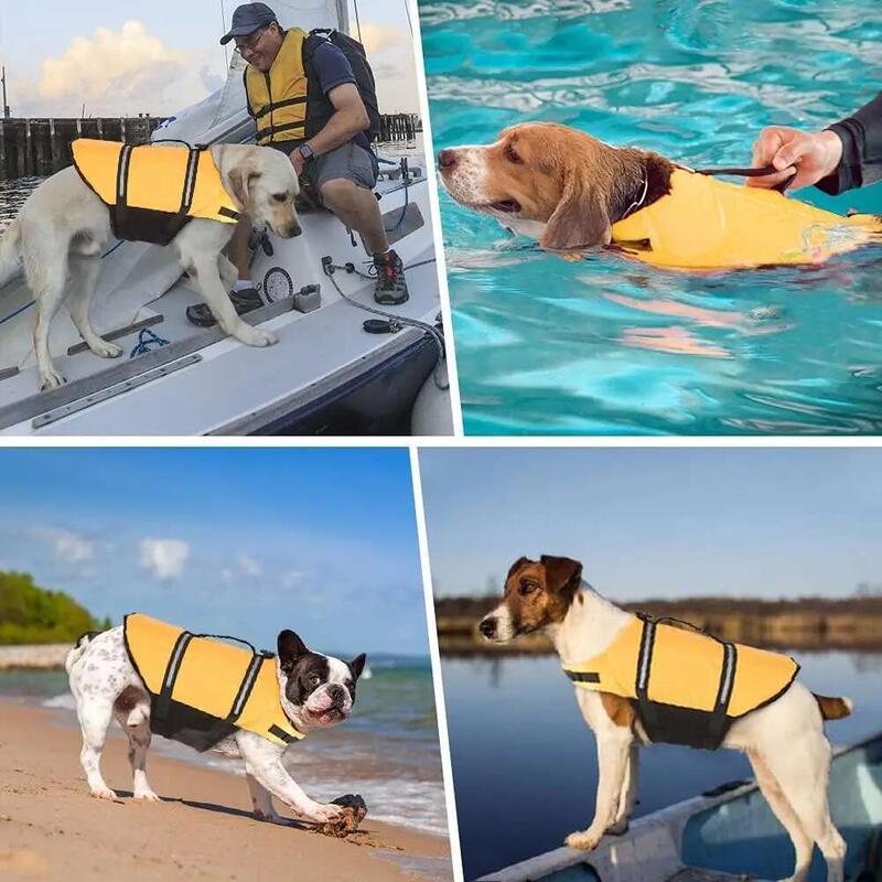 Product Introduction of Ripstop Reflective Adjustable Life Jacket Dogs with Rescue Handle for Swimming 9