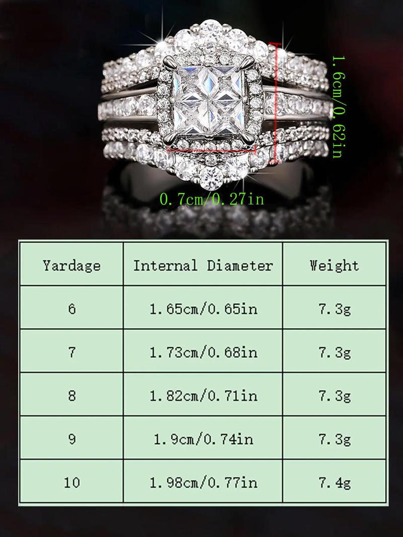 Product Introduction of Rhinestone Decorated Ring, Fashion Jewelry for Party, Daily Clothing Decor, Trendy All-match & Exquisite Jewelry for Birthday Gift 1
