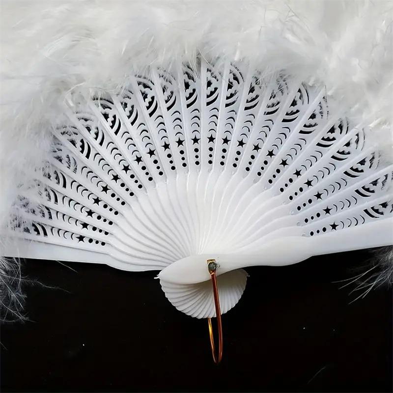 Product Introduction of [Back To Nature]Full Velvet Thickened Feather Fan Cheongsam Catwalk Performance Dance Folding Fan Square Dance Feather Fan 21
