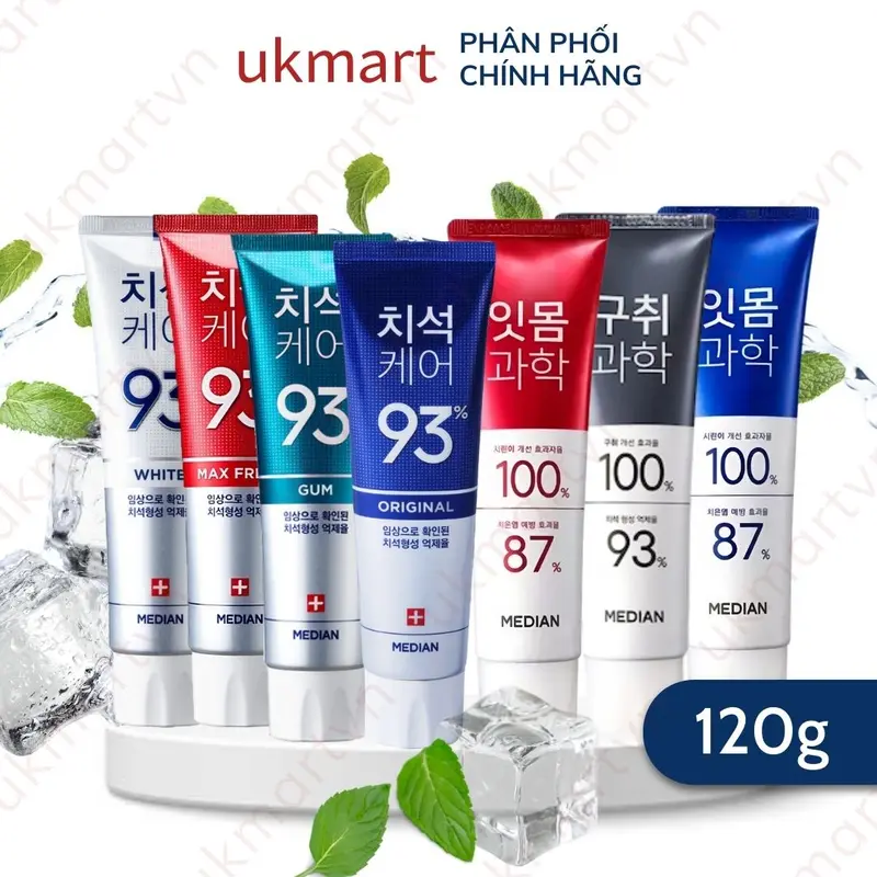 Kem Đánh Răng Hỗ Trợ Trắng Răng Median Dental IQ Original Chính Hãng 0