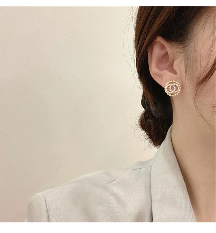 Product Introduction of Korean New Casual Elegant Beads Geometric Stud Earrings Women Girls Birthday Engagement Ear Accessories #earringstyle #earring 6