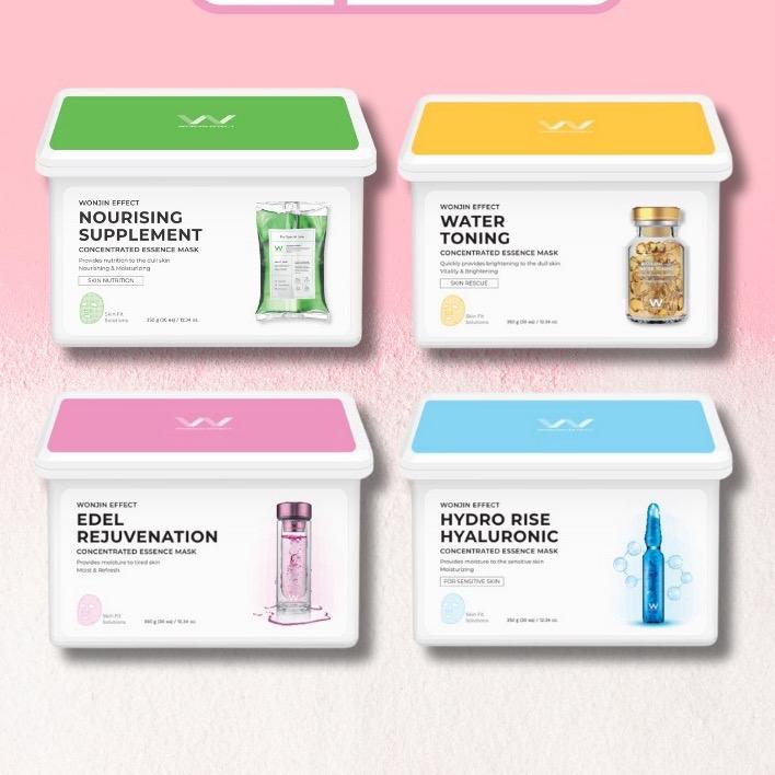  ￼ WonJin  Hộp 30 Miếng Mặt Nạ Giúp Cấp Nước Mỗi Ngày WonJin Effect Hydro Rise Hyaluronic Mask 350g 