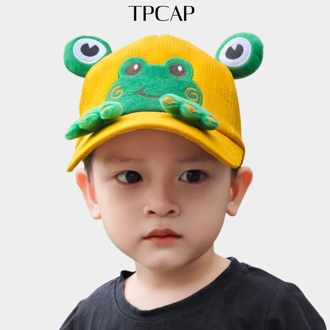 Mũ lưỡi trai hình ẾCH cho bé gái, bé trai từ 3 đến 6 tuổi vòng đầu 54 cm
