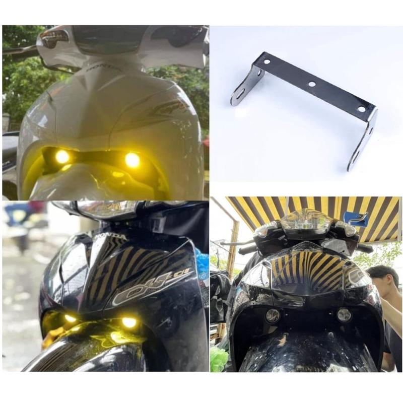 ( Phụ Kiện ) Pát Gắn Đèn Trợ Sáng Bi Cầu Mini Vào Gầm WAVE 110 - Lắp Đặt Như Zin Vị Trí Dưới Mặt Lạ - Chất Liệu Inox 304 - Bảo Hành 12 Tháng