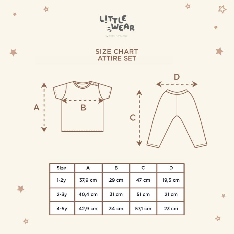 Product Introduction of Little Palmerhaus - Little Wear Attire Set (Setelan Kaos Lengan Pendek + Celana Panjang) Baju Tidur Anak 0