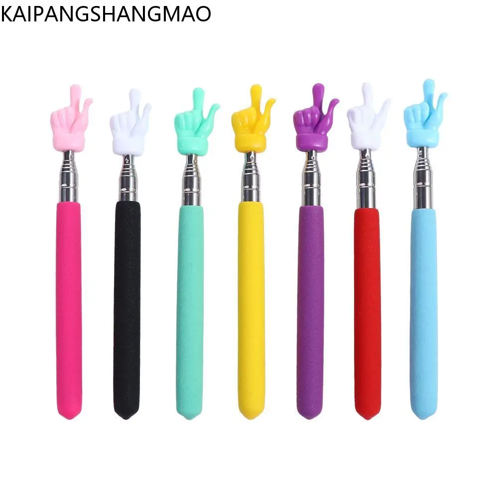 KAIPANGSHANGMAO Stainless Steel Retractable  White Board Meeting Teaching Aids Class Pointer Stick Blackboard Preschool Teaching Tools Teacher's Special Pointer Teaching Stick Finger Reading Guide