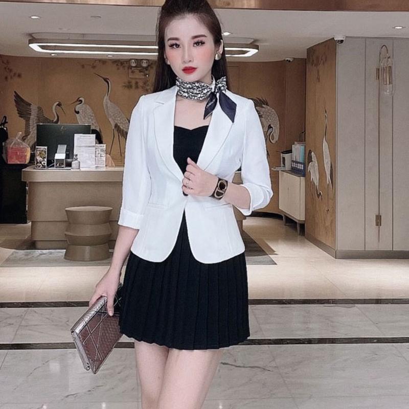 Áo vest nữ công sở trẻ trung đúng form Jacket Top áo khoác phao  trần