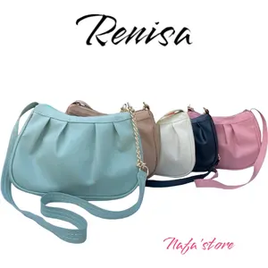 Nafa'store RENISA Taskorean Slingphone Slingbag Selempang Wanita Bahan Sintetis SP1 Glossy Ukuran Panjang 20 Lebar 6 Tinggi 16 Ready Stock