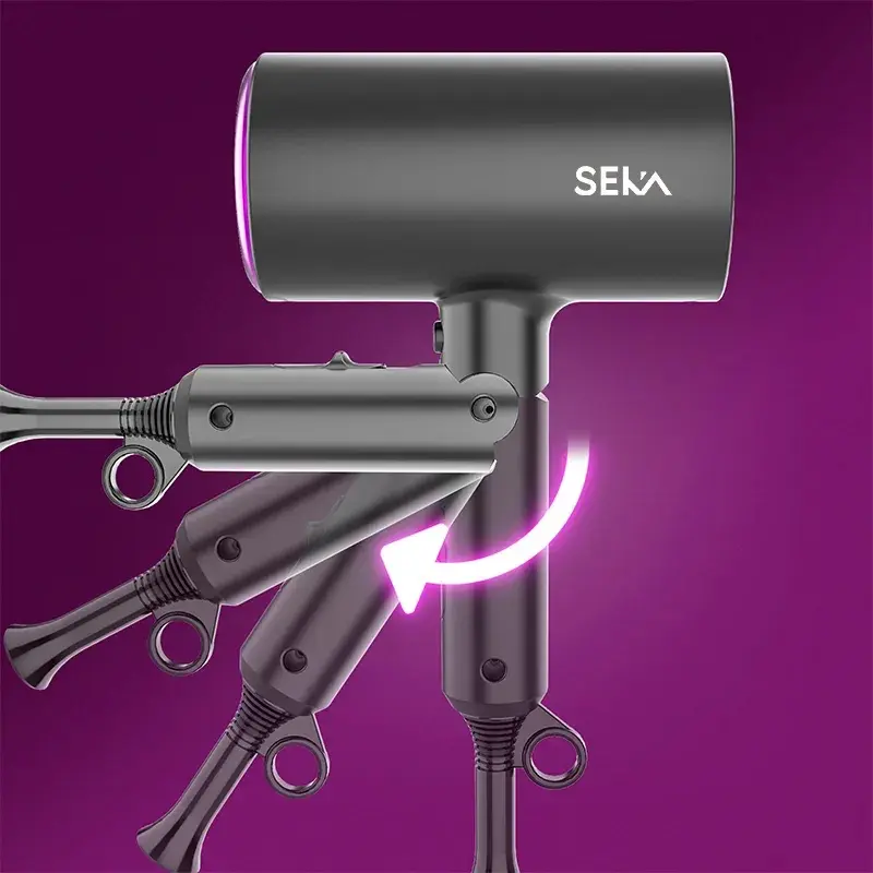 Máy sấy tóc công suất lớn 2 chiều nóng lạnh SEKA SK2008 công suất 2200W nhựa PPE chịu nhiệt tạo kiểu với 3 chức năng sấy 7